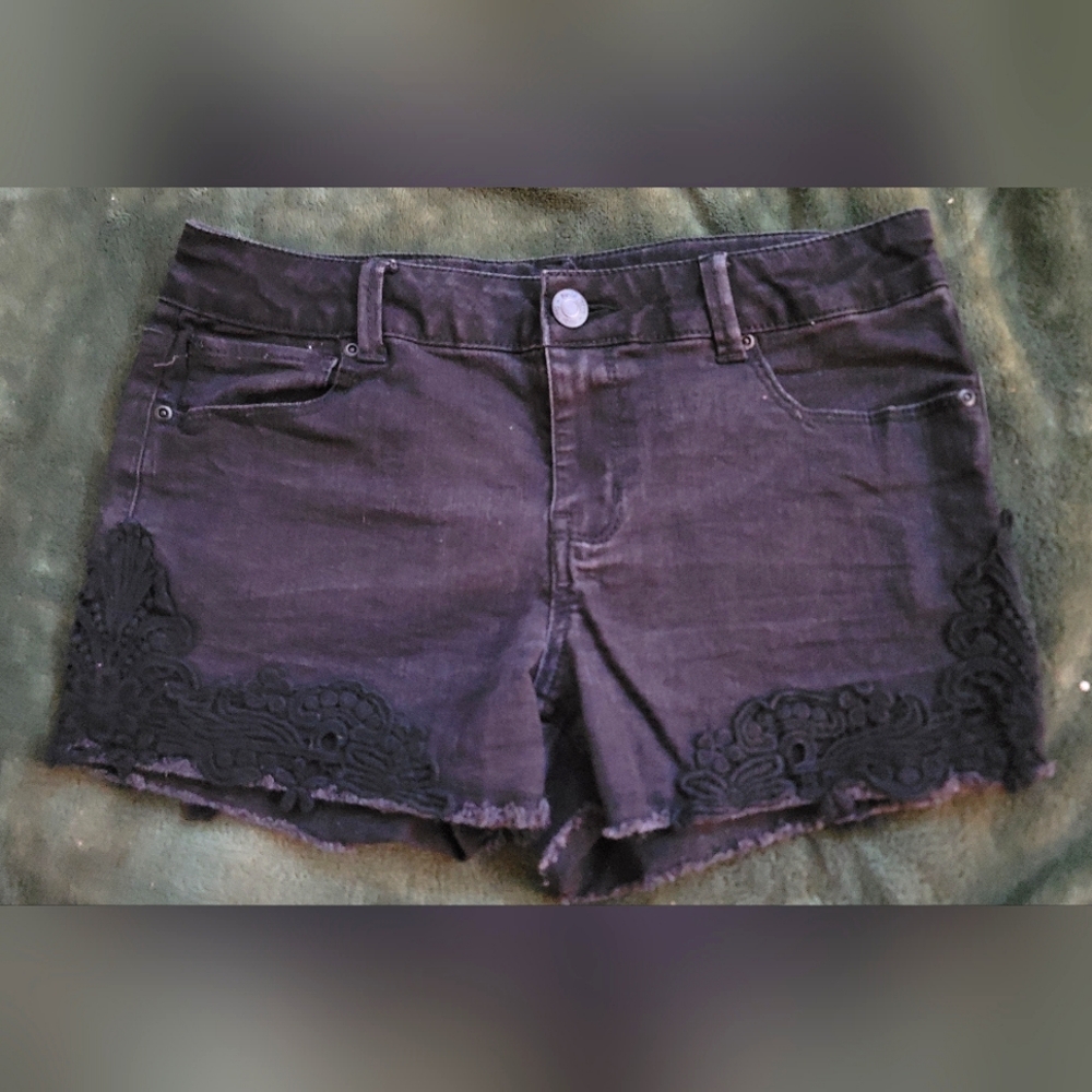Black booty shorts